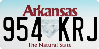 AR license plate 954KRJ
