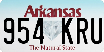 AR license plate 954KRU