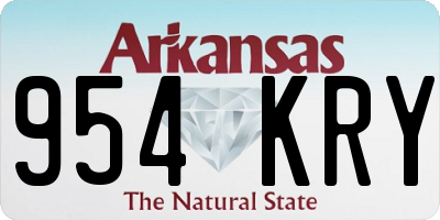 AR license plate 954KRY