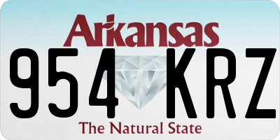 AR license plate 954KRZ