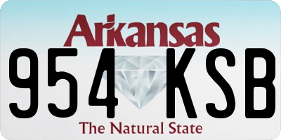 AR license plate 954KSB