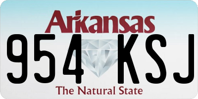 AR license plate 954KSJ