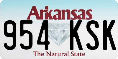 AR license plate 954KSK