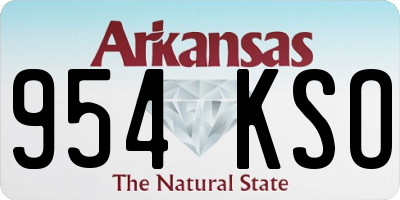 AR license plate 954KSO