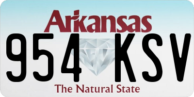AR license plate 954KSV