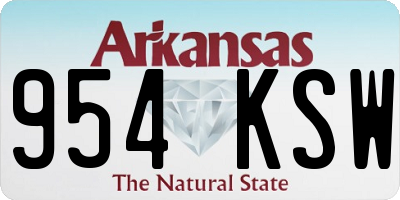 AR license plate 954KSW