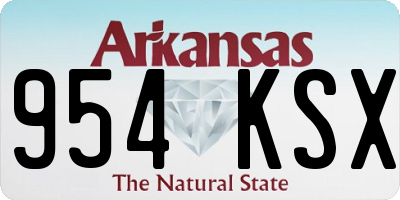 AR license plate 954KSX