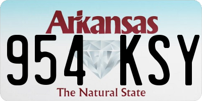 AR license plate 954KSY