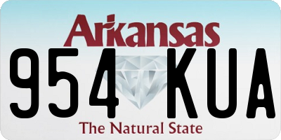 AR license plate 954KUA