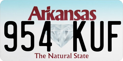 AR license plate 954KUF