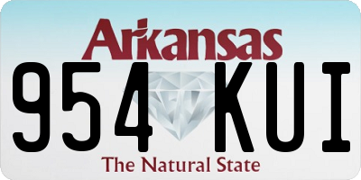 AR license plate 954KUI