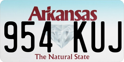 AR license plate 954KUJ