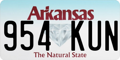AR license plate 954KUN