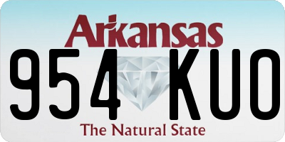 AR license plate 954KUO