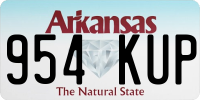 AR license plate 954KUP