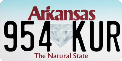 AR license plate 954KUR