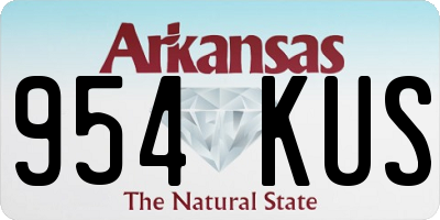 AR license plate 954KUS