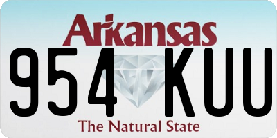 AR license plate 954KUU