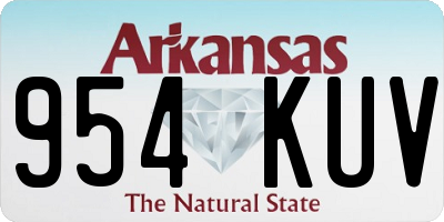 AR license plate 954KUV