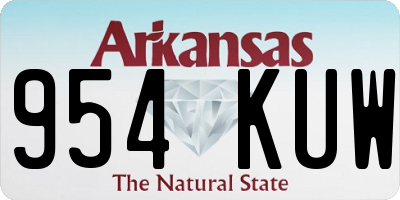AR license plate 954KUW