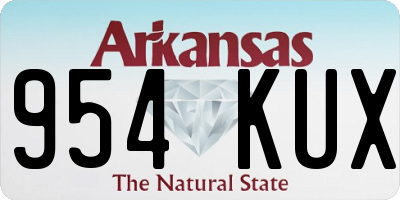 AR license plate 954KUX