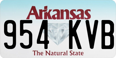 AR license plate 954KVB