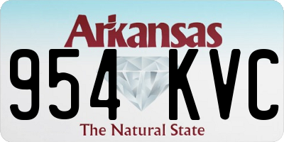 AR license plate 954KVC