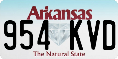 AR license plate 954KVD