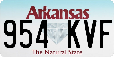 AR license plate 954KVF