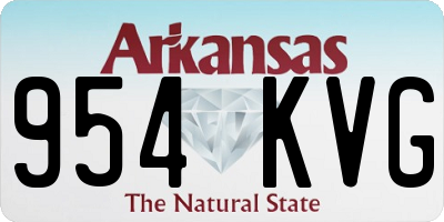 AR license plate 954KVG