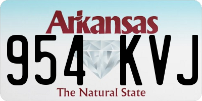 AR license plate 954KVJ