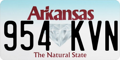 AR license plate 954KVN