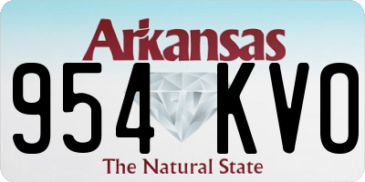 AR license plate 954KVO