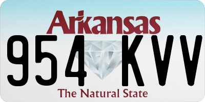 AR license plate 954KVV