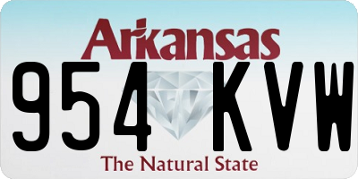 AR license plate 954KVW
