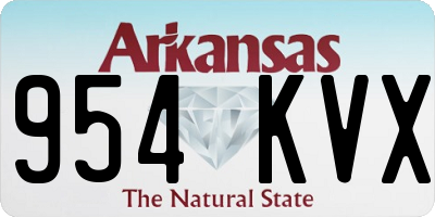 AR license plate 954KVX