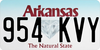 AR license plate 954KVY