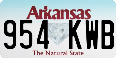 AR license plate 954KWB