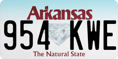 AR license plate 954KWE