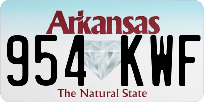 AR license plate 954KWF