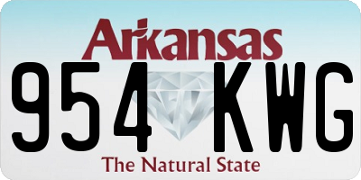 AR license plate 954KWG