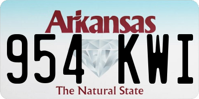 AR license plate 954KWI