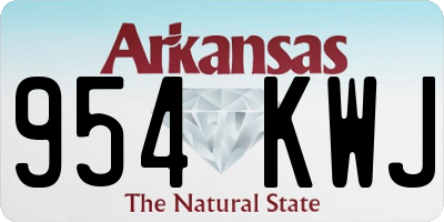 AR license plate 954KWJ