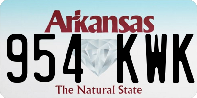 AR license plate 954KWK