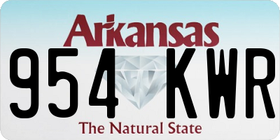 AR license plate 954KWR