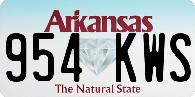 AR license plate 954KWS