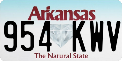 AR license plate 954KWV