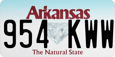 AR license plate 954KWW