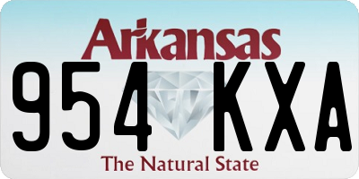 AR license plate 954KXA