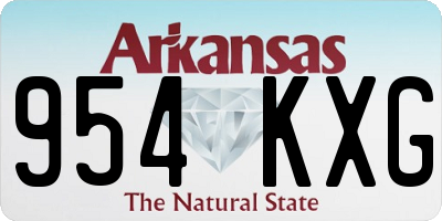 AR license plate 954KXG